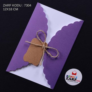 12x18 cm. Hasır İpli Davetiye Zarfı (7304)