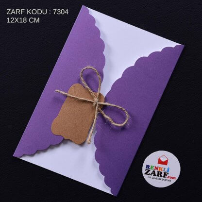 12x18 cm. Hasır İpli Davetiye Zarfı (7304)
