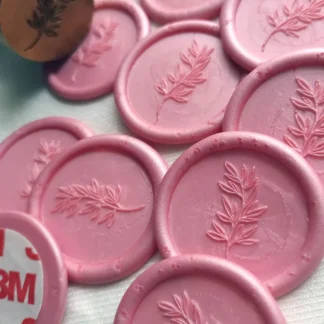 Hazır davetiye zarf mühürü - Pembe